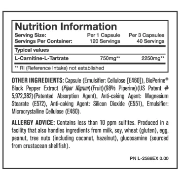 Mutant L-Carnitine (90 Caps) de Mutant pas cher - Nutriwellness