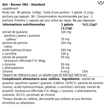 Burner (90) de Qnt pas cher - Nutriwellness