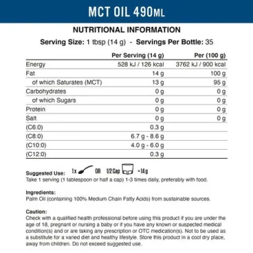 MCT Oil - 490 ml d'Applied Nutrition pas cher - Nutriwellness
