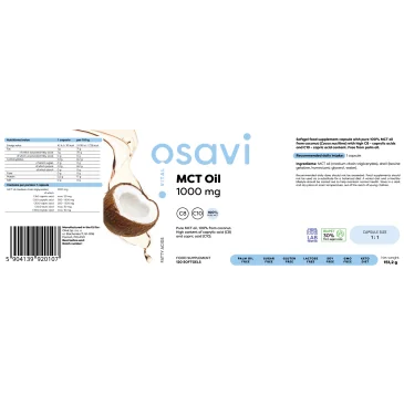 MCT Oil, 1000 mg - 120 softgels d'Osavi pas cher - Nutriwellness