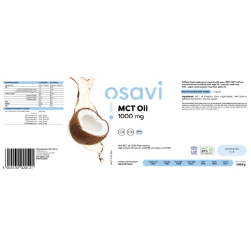 MCT Oil, 1000 mg - 180 softgels d'Osavi pas cher - Nutriwellness