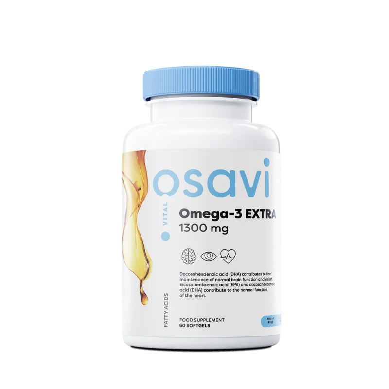 Omega-3 Extra, 1300mg (Lemon) - 60 softgels - Osavi