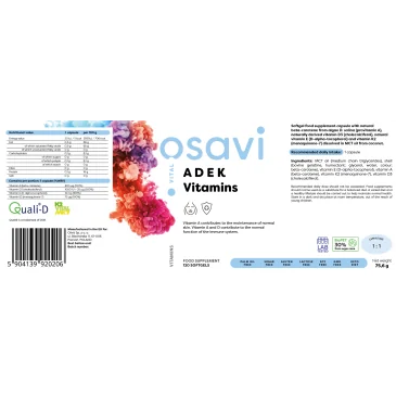 ADEK Vitamins vegan - 120 softgels d'Osavi - Nutriwellness