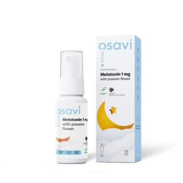 Melatonin with Passion Flower Oral Spray 1mg (Blackcurrant) d'Osavi