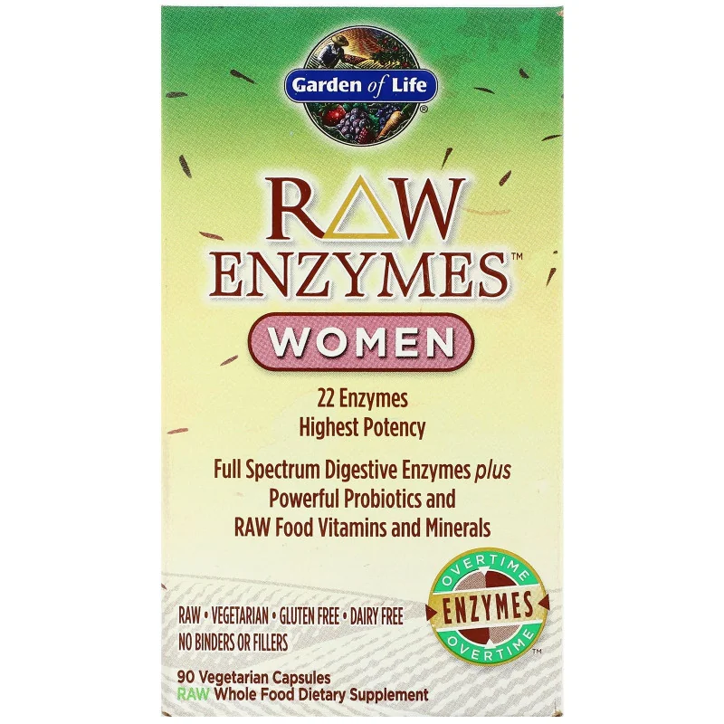 RAW Enzymes Women - 90 vcaps - Garden of Life