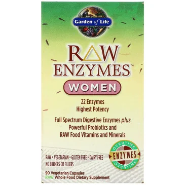 RAW Enzymes Women - 90 vcaps de Garden of Life pas cher - Nutriwellness