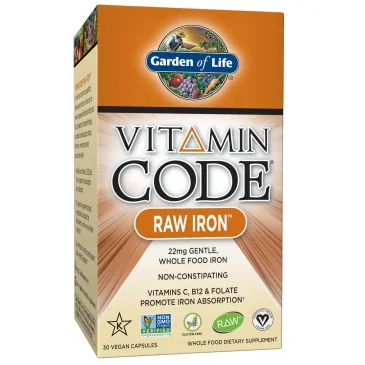 Vitamin Code RAW Iron - 30 vcaps de Garden of Life pas cher