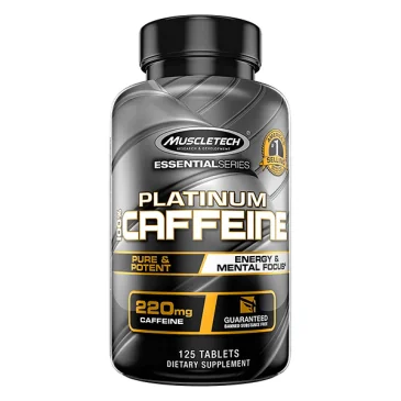 Platinum Caféine, 220mg - 125 comprimés de Muscletech pas cher