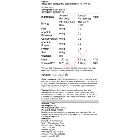 C4 Explosive Energy Drink - 12 x 500 ml - Cellucor