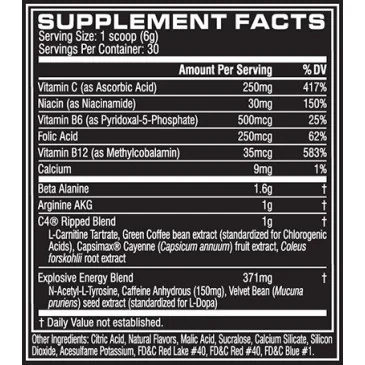 C4 Ripped (30 serv) de Cellucorpas cher - Nutriwellness