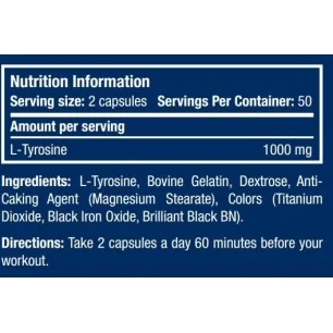 Tyrosine, 500mg - 100 caps - SciTec
