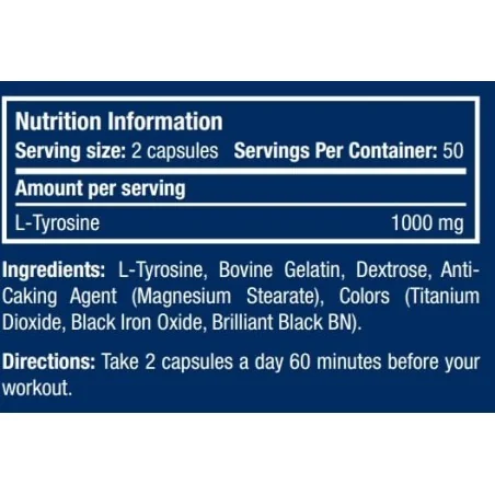Tyrosine, 500mg - 100 caps - SciTec