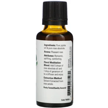 Essential Oil, Rose Absolute Oil - 30 ml de NOW Foods pas cher