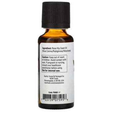 Essential Oil, Rose Hip Seed Oil - 30 ml de NOW Foods pas cher