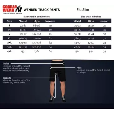 Wenden Track Pants Black/White de Gorilla Wear pas cher - Nutriwellness