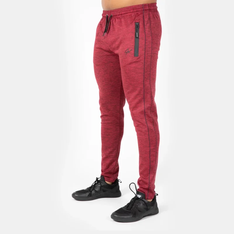 Wenden Track Pants Burgundy Red - Gorilla Wear