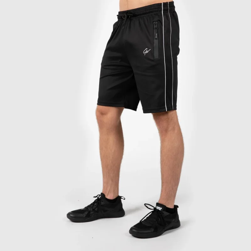 Wenden Track Shorts Black/White - Gorilla Wear