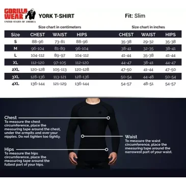 York T-Shirt (Black) de Gorilla Wear pas cher - Nutriwellness