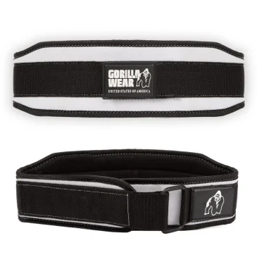 Women's Lifting Belt (Black/White) de Gorilla Wear pas cher
