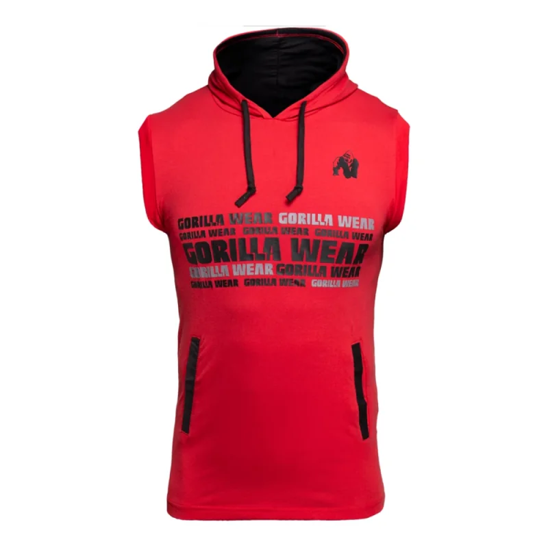 T-Shirt Melbourne Hooded (Red) - Gorilla Wear