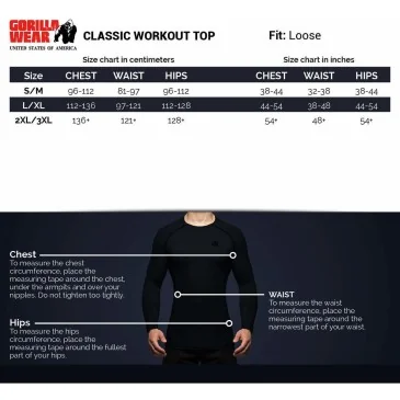 T-Shirt Classic Work Out (Navy Blue) de Gorilla Wear pas cher