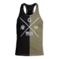 Sterling Stringer Tank Top (Black/Army Green) - Gorilla Wear
