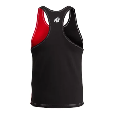 Sterling Stringer Tank Top (Black/Red) de Gorilla Wear pas cher