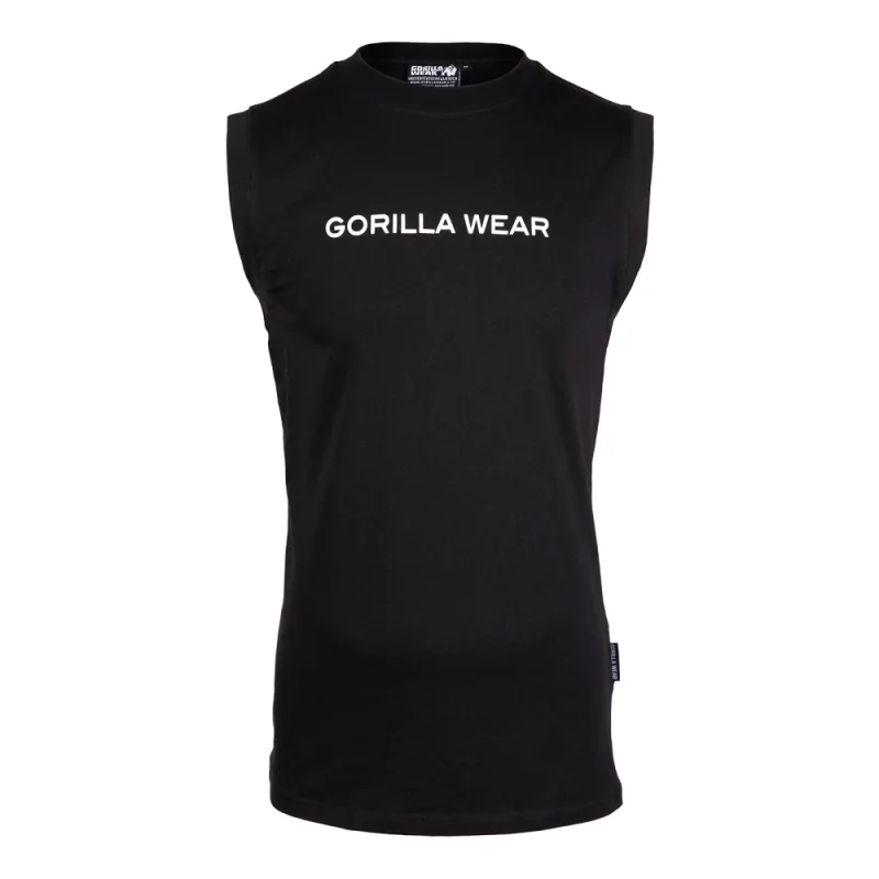 Sorrento Sleeveless T-Shirt (Black) - Gorilla Wear