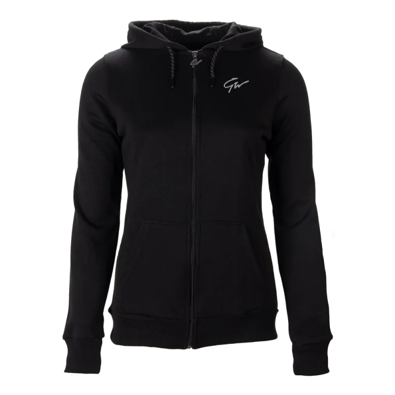 Pixley Zipped Hoodie (Black) - Gorilla Wear