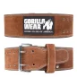 4 Inch Leather Lifting Belt (Brown) - Gorilla Wear