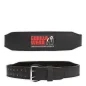 4 Inch Padded Leather Belt (Black/Red) - Gorilla Wear