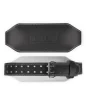 6 Inch Padded Leather Belt (Black/Black) - Gorilla Wear