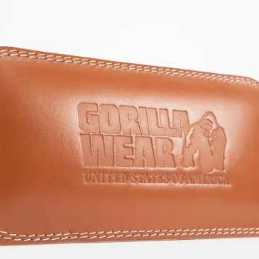 6 Inch Padded Leather Belt (Brown) de Gorilla Wear pas cher