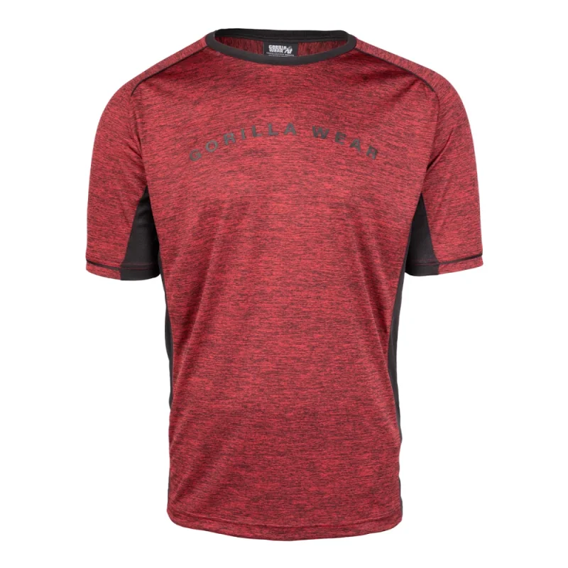 Fremont T-Shirt (Burgundy Red / Black) - Gorilla Wear