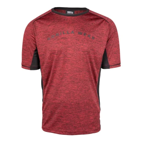 Fremont T-Shirt (Burgundy Red / Black) de Gorilla Wear pas cher - Nutriwellness