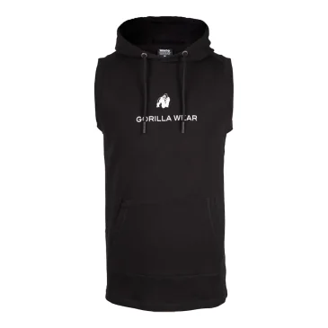 Lincoln Sleeveless Hoodie (Black) de Gorilla Wear pas cher