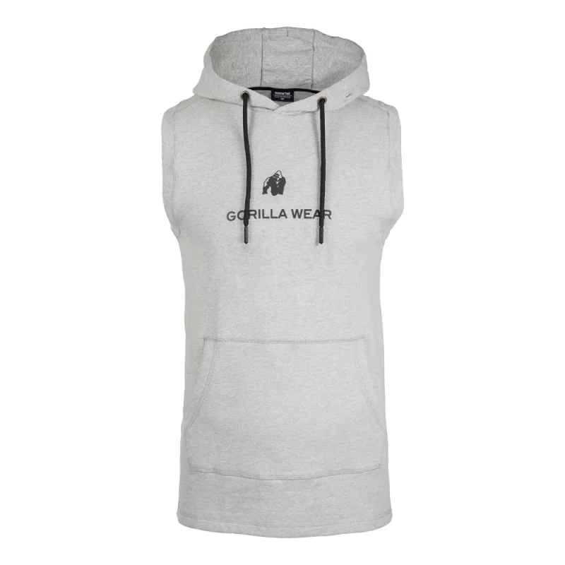 Lincoln Sleeveless Hoodie (Gray) - Gorilla Wear