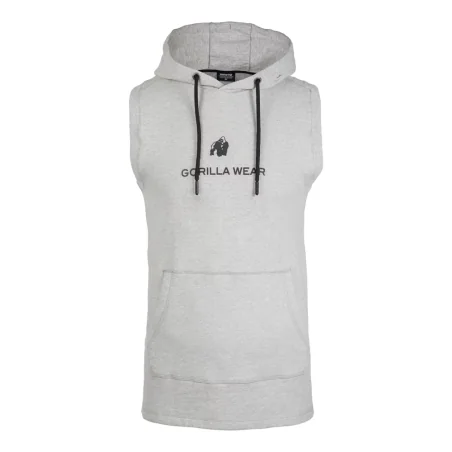Lincoln Sleeveless Hoodie (Gray) de Gorilla Wear pas cher