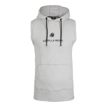 Lincoln Sleeveless Hoodie (Gray) de Gorilla Wear pas cher