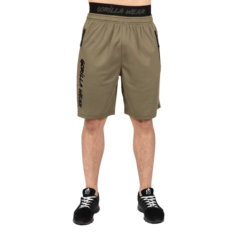 Mercury Mesh Shorts (Army Green/Black) - Gorilla Wear