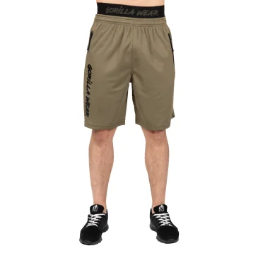 Mercury Mesh Shorts (Army Green/Black) de Gorilla Wear pas cher