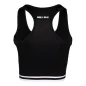 Mesa Zip Front Crop Top (Black) - Gorilla Wear