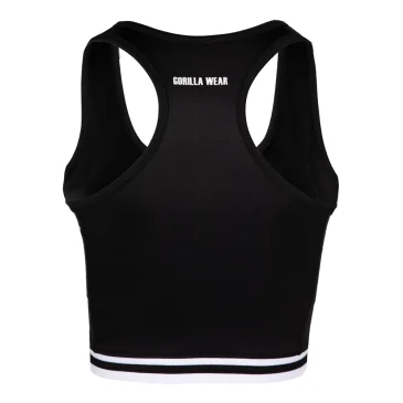 Mesa Zip Front Crop Top (Black) de Gorilla Wear pas cher - Nutriwellness