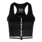 Mesa Zip Front Crop Top (Black) - Gorilla Wear
