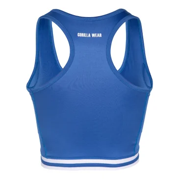 Mesa Zip Front Crop Top (Bleu) Gorilla Wear pas cher - Nutriwellness