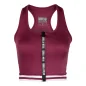 Mesa Zip Front Crop Top (Burgundy Red) - Gorilla Wear