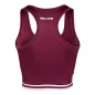 Mesa Zip Front Crop Top (Burgundy Red) - Gorilla Wear