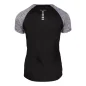 Monetta Performance T-Shirt (Gray Melange/Black) - Gorilla Wear