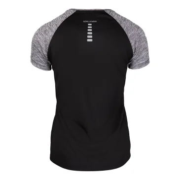 Monetta Performance T-Shirt (Gray Melange/Black) de Gorilla Wear