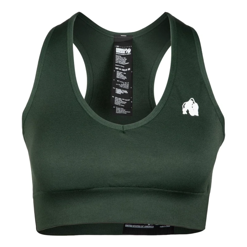 Neiro Seamless Sports Bra (Army Green) - Gorilla Wear